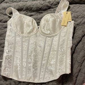 White Corset with side zipper